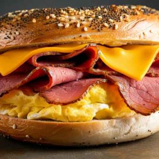PASTRAMI OR ROAST BEEF W/ 2EGG & CHEESE